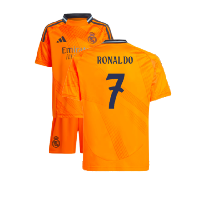 2024-2025 Real Madrid Away Mini Kit (Ronaldo 7)-BuySoccerJersey Hub