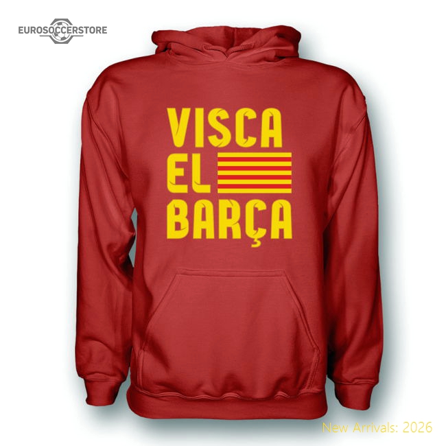 Visca El Barca Hoody (red) - Kids-BuySoccerJersey Hub