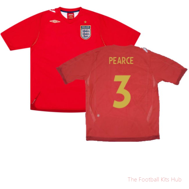 England 2006-08 Away Shirt (Excellent) (PEARCE 3)-UniFootball Store