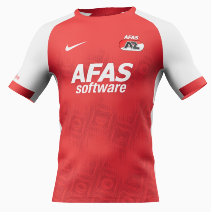 AZ Alkmaar 26-27 Home — AFAS Stadium 20-year-anniversary tile-mosaic graphic (2006-2026 print)-UniFootball Store