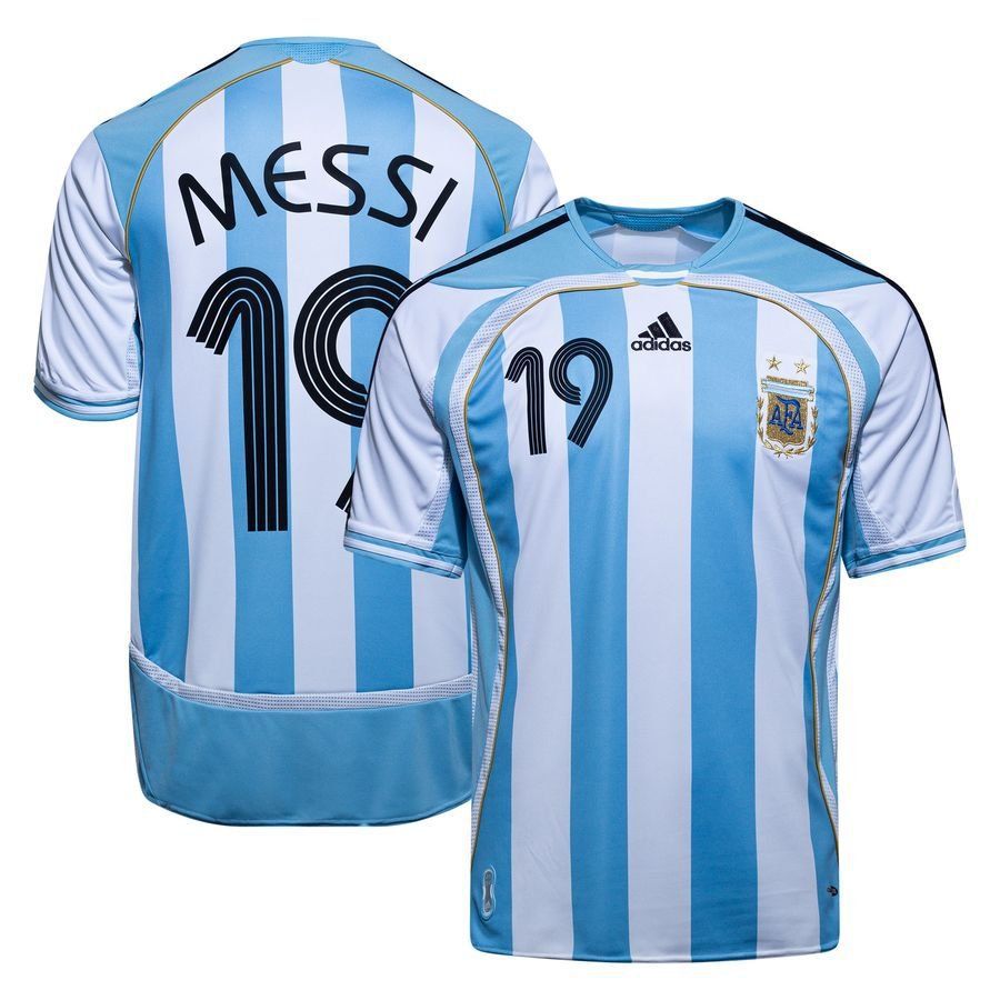 2006 Argentina Messi 19 Home Jersey