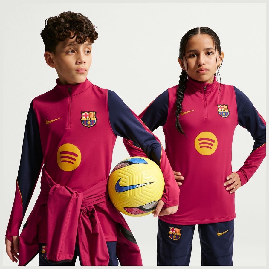 Barcelona Dri FIT Strike Noble Red/Blackened Blue/Mineral Training Kids Yellow