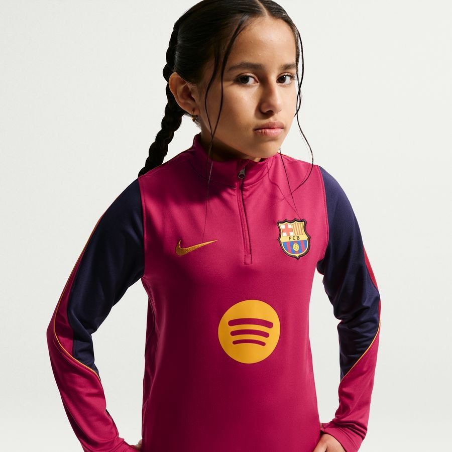 Barcelona Dri FIT Strike Noble Red/Blackened Blue/Mineral Training Kids Yellow