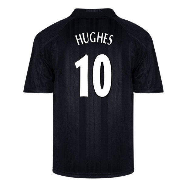 Chelsea 1998 Black Out Home Retro Shirt (Hughes 10) Jersey