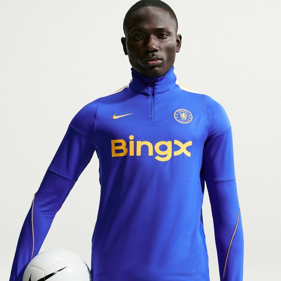 Chelsea Dri FIT Strike Drill Bright Blue/White/Midwest Training Gold Uniform