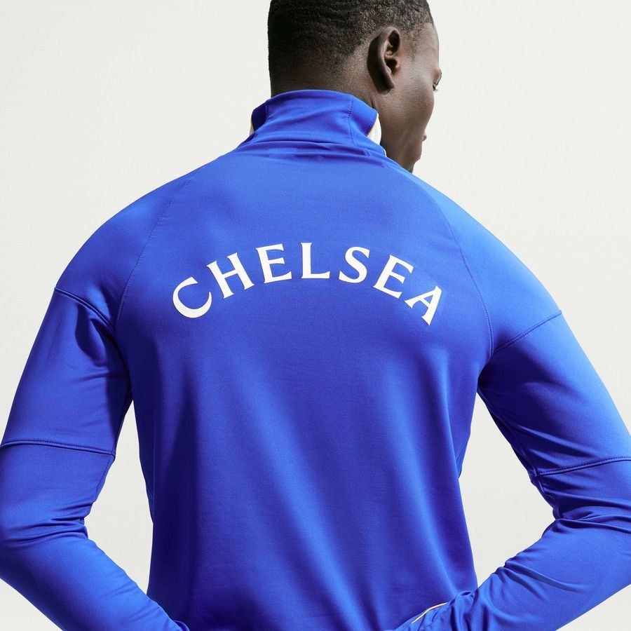 Chelsea Dri FIT Strike Drill Bright Blue/White/Midwest Training Gold Uniform