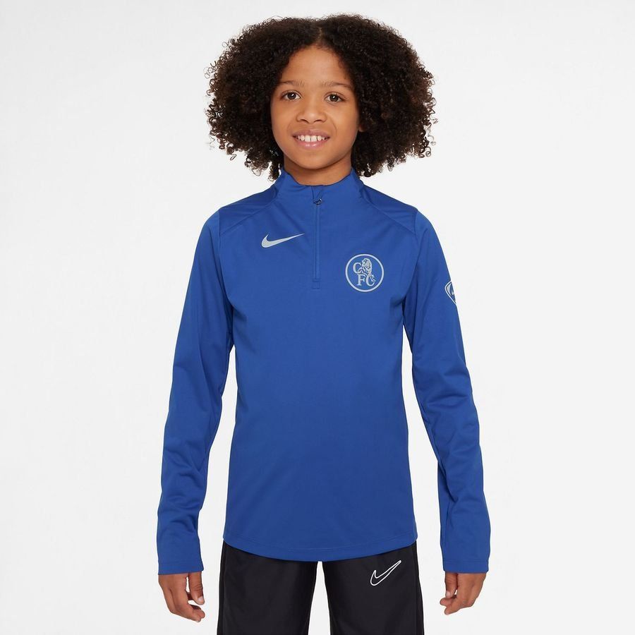 Chelsea SF Strike Drill Game Royal/Field Training Kids Silver Jersey 3rd