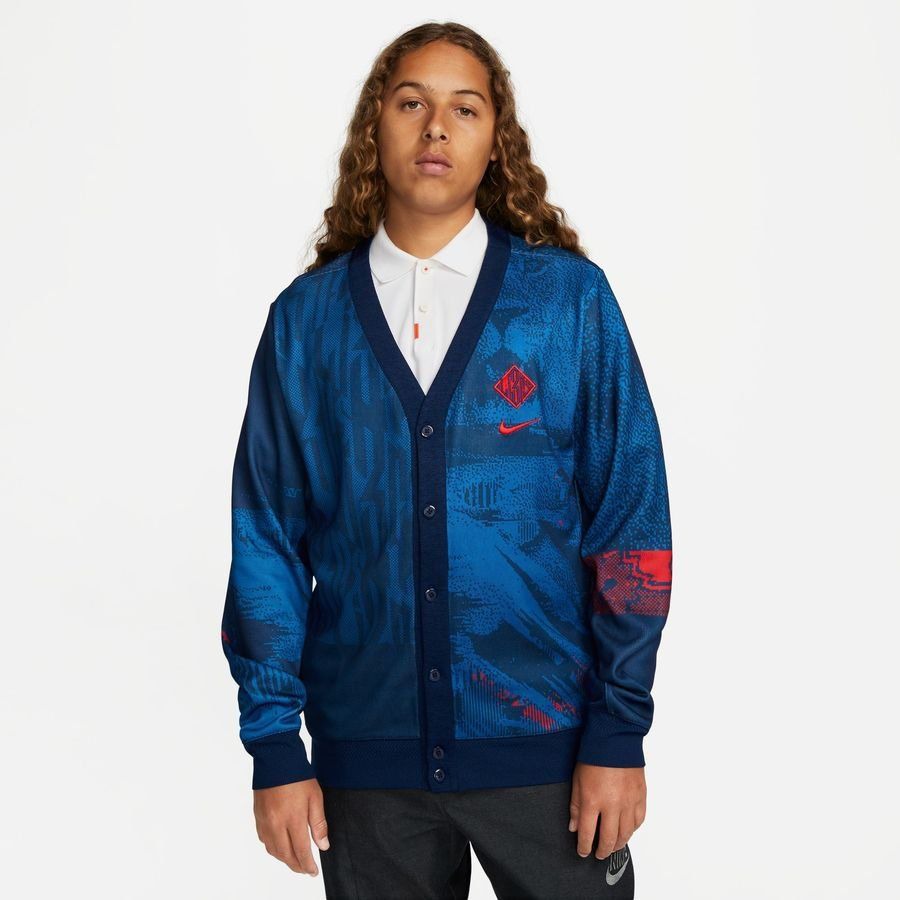 England Cardigan Dri FIT Player Void/Challenge Blue Red Apparel