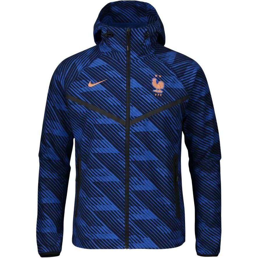 2026 France Jacket Tech Woven FZ World Cup Game Royal/Metallic Copper Uniform