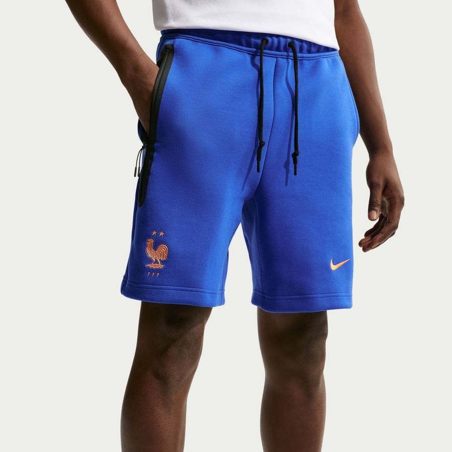 2026 France Sweat Shorts NSW Tech Fleece World Cup Game Royal/Metallic Copper