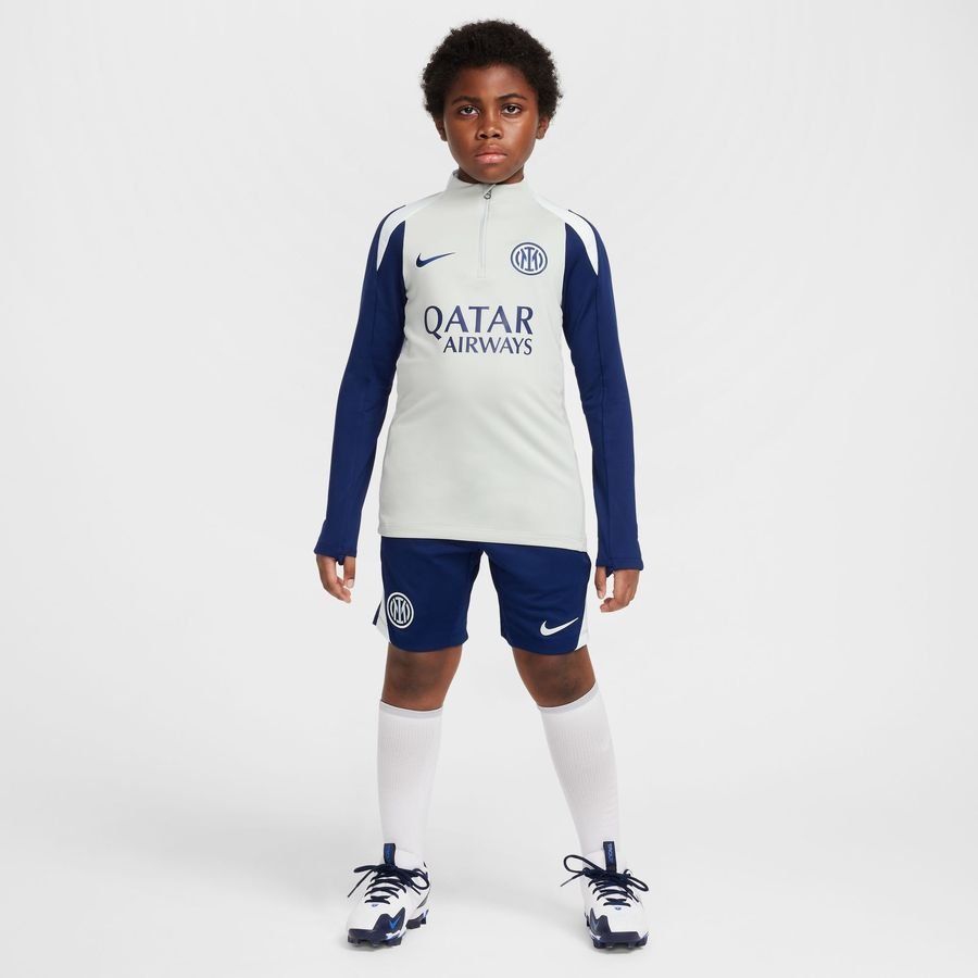 Inter Dri FIT Strike Drill Haze/Blue Void/Ghost Aqua Training Kids Grey Uniform