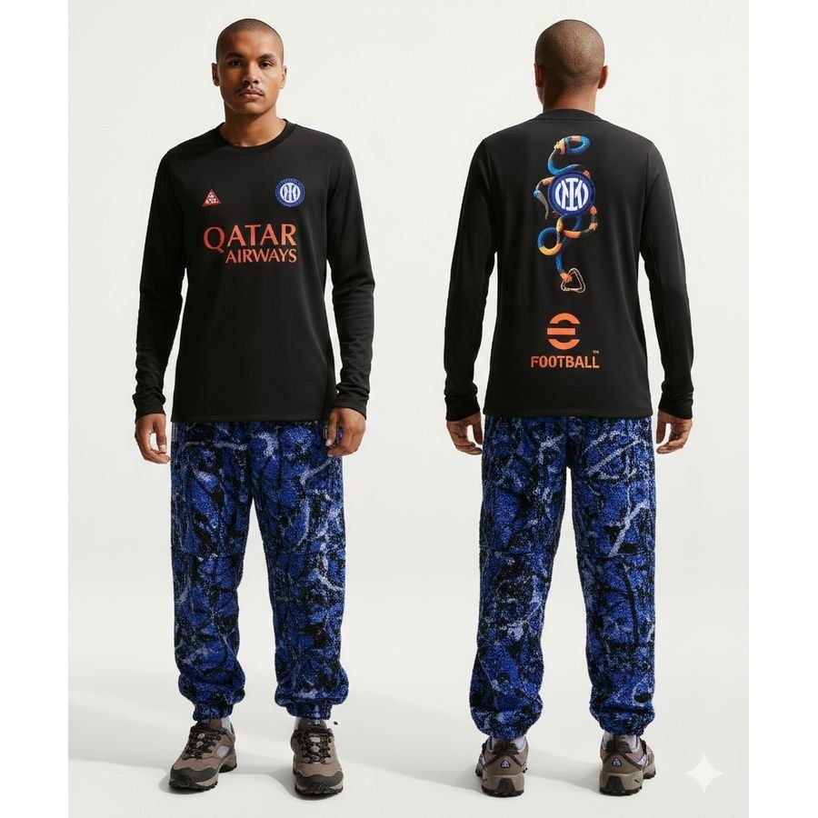 Inter ACG Dri FIT Academy Pro Pre Match Warm Black/Safety Training Orange
