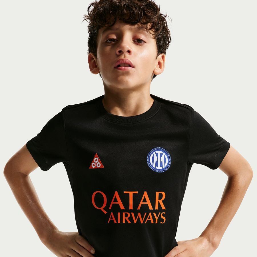 Inter ACG Dri FIT Academy Pro Pre Match Black/Safety Training Kids Orange