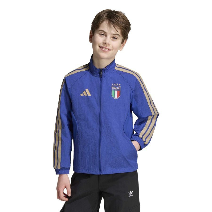 Italy Jacket Anthem Training Kids Blue Uniform