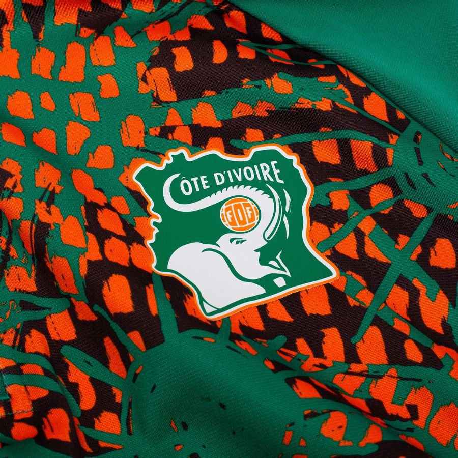 2026 Ivory Coast Pre Match Zip World Cup Sport Green/Brown Training Kit 1/4