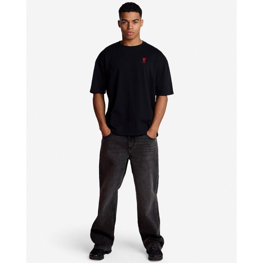 Liverpool Oversized Liverbird Black Apparel T