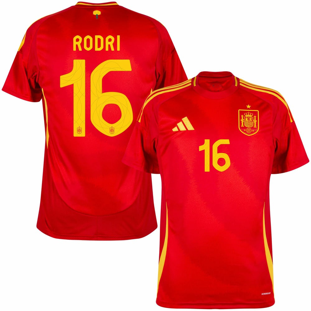 2024 2025 Spain Rodri Home Kit Jersey