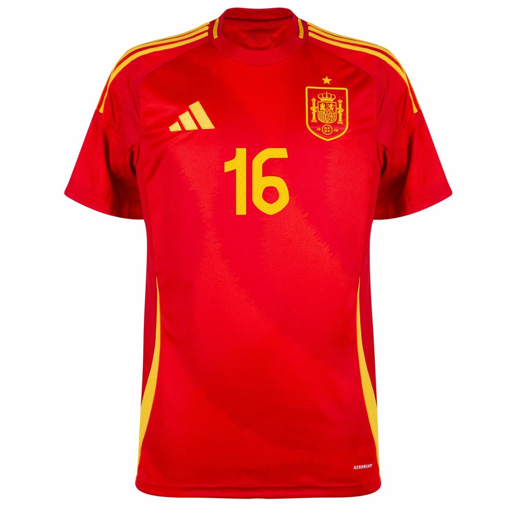 2024 2025 Spain Rodri Home Kit Jersey