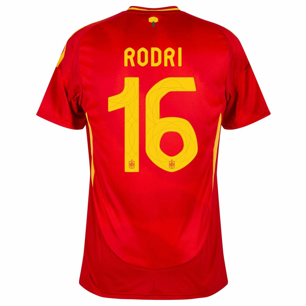 2024 2025 Spain Rodri Home Kit Jersey