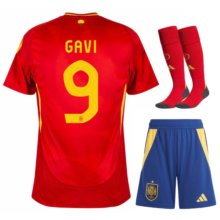2024 2025 Spain Kit Gavi Home Kids Uniform Jersey
