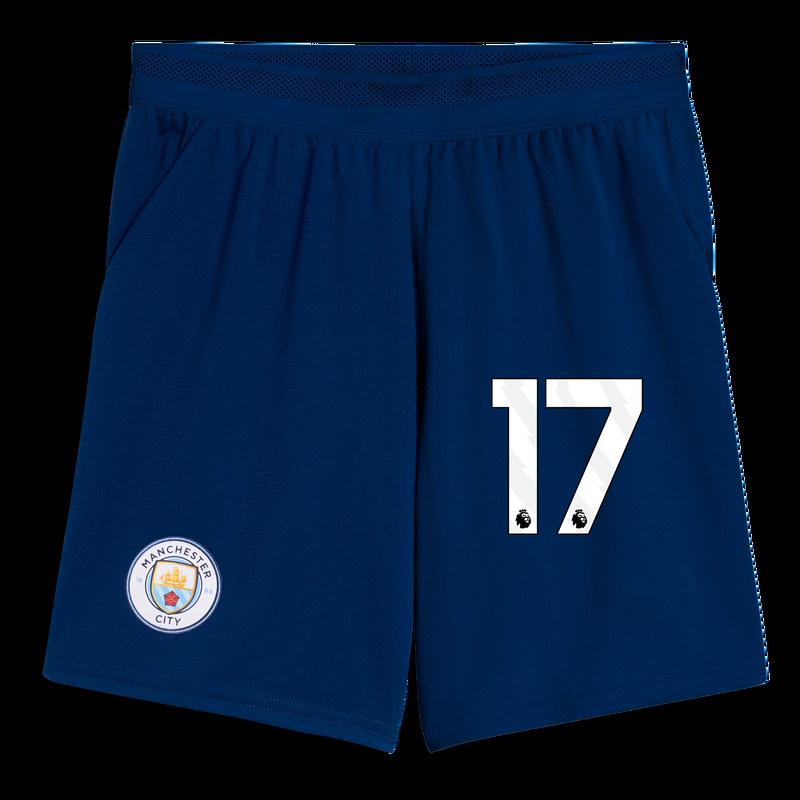 Manchester City Football Shorts 2026/27 with 17 Blue (Youth) view 1