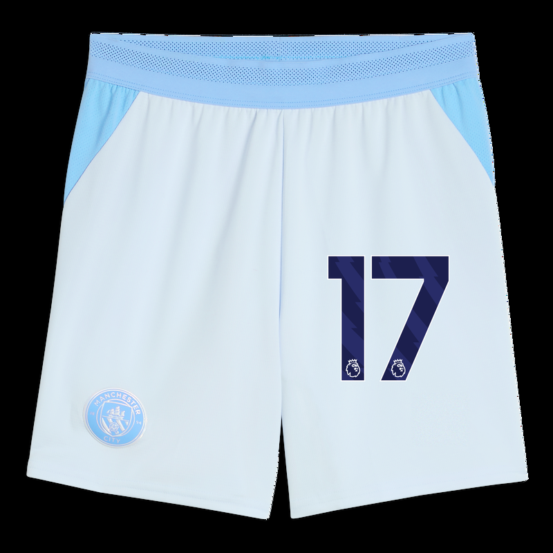 Manchester City Football Shorts 2026/27 with 17 White (Youth) view 1
