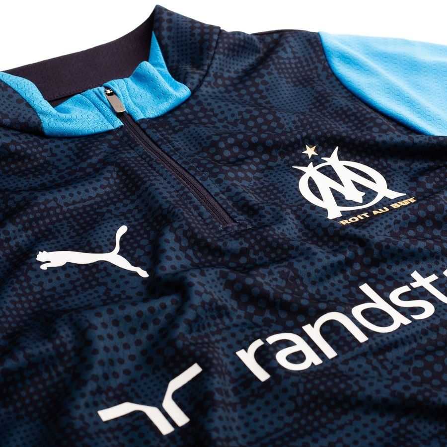 Marseille Zip New Navy/Bleu Azur Training Jersey 1/4