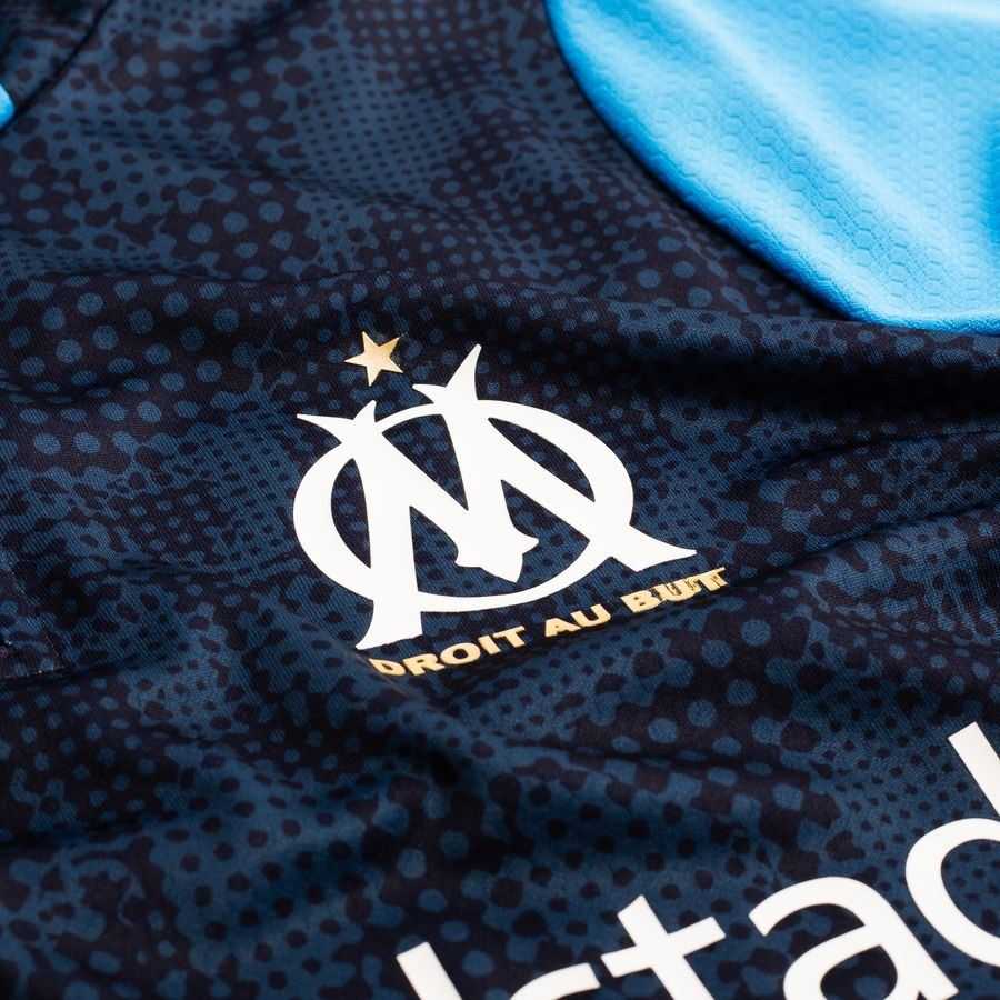 Marseille Zip New Navy/Bleu Azur Training Jersey 1/4