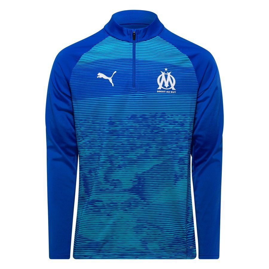 Marseille Zip Sapphire/Team Aqua Training Royal Jersey 1/4