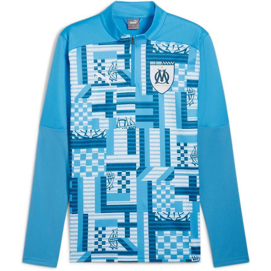 Marseille Pre Match Zip Bleu Azur/Ocean Tropic Training Apparel 1/4