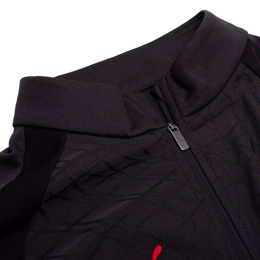 Milan Zip Flat Dark Gray/For All Time Training Red Jersey 1/4