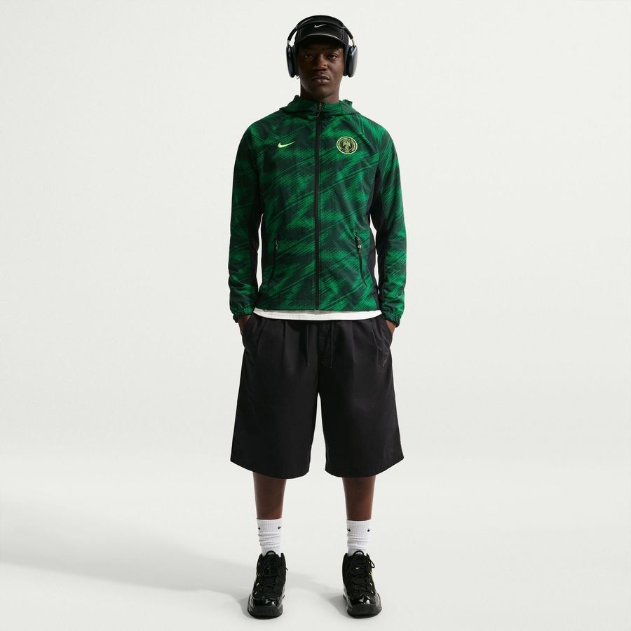 Nigeria Jacket Dri FIT AWF Woven Pine Green/Black/Electric Training Green