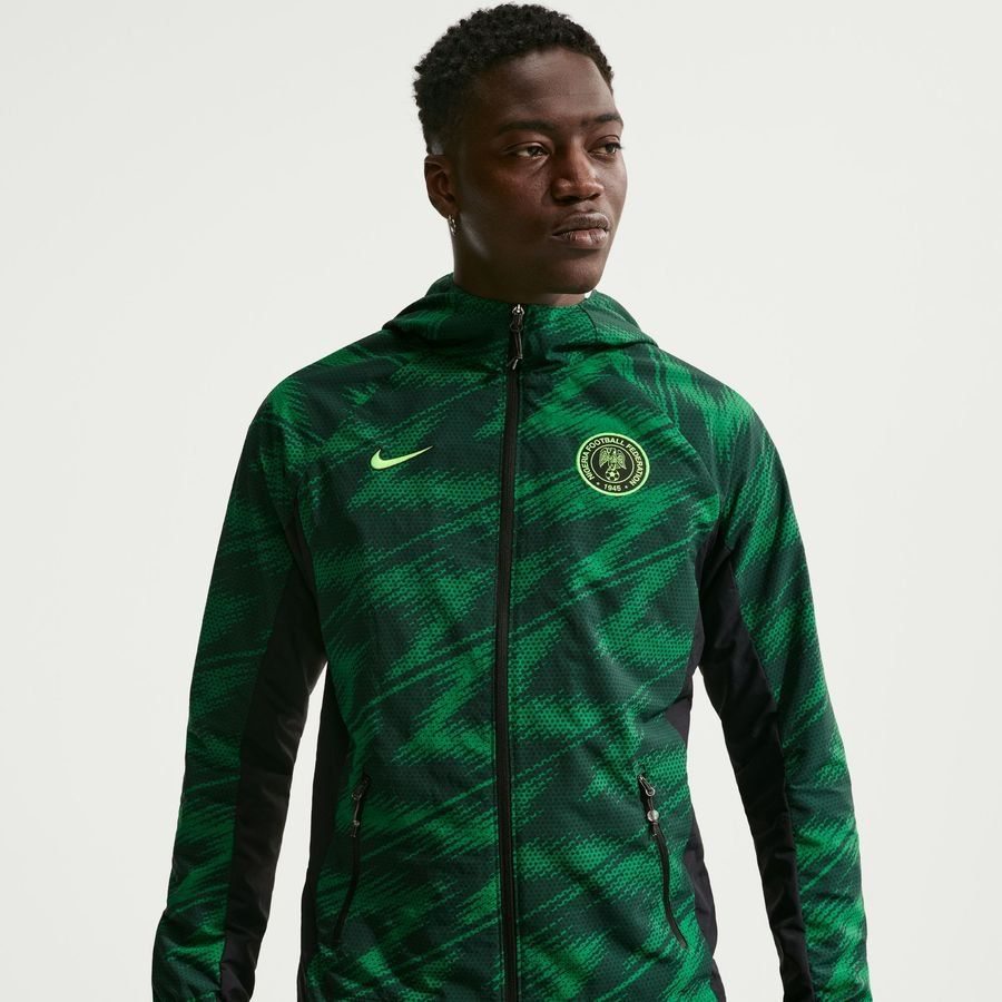 Nigeria Jacket Dri FIT AWF Woven Pine Green/Black/Electric Training Green