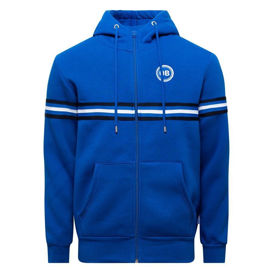 Odense Boldklub Hoodie Premium Zip Kids Blue Apparel