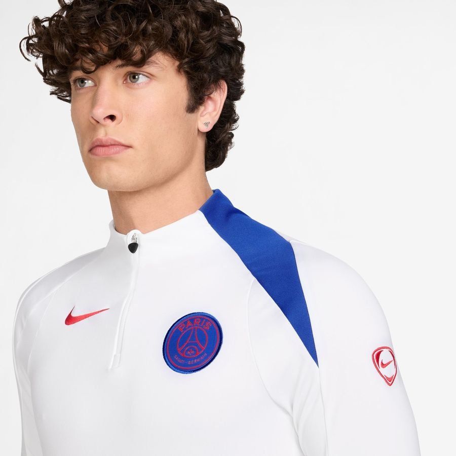 Paris Saint Germain Dri FIT Strike Drill White/Hyper Royal/Global Training Red