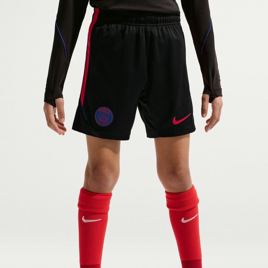 Paris Saint Germain Shorts Dri FIT Strike Black/Global Training Kids Red Uniform