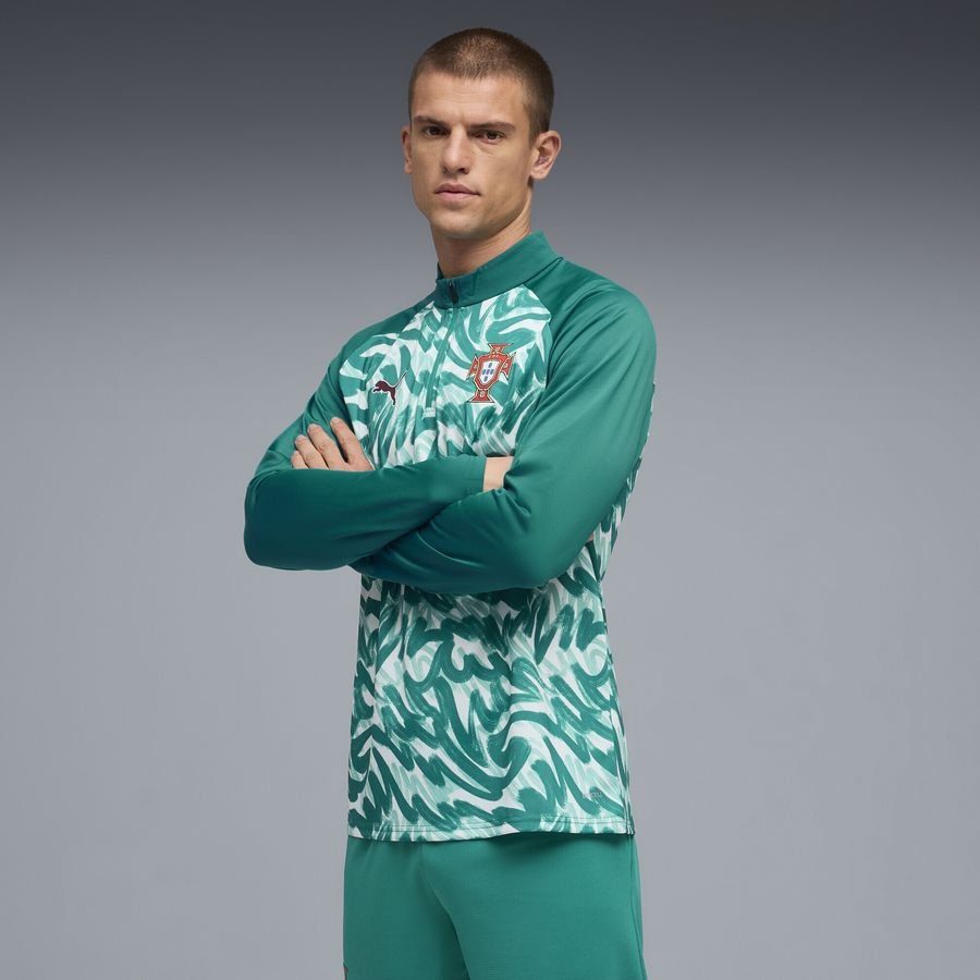 Portugal Zip Lagoon/Ruby Shimmer Training Green Uniform 1/4
