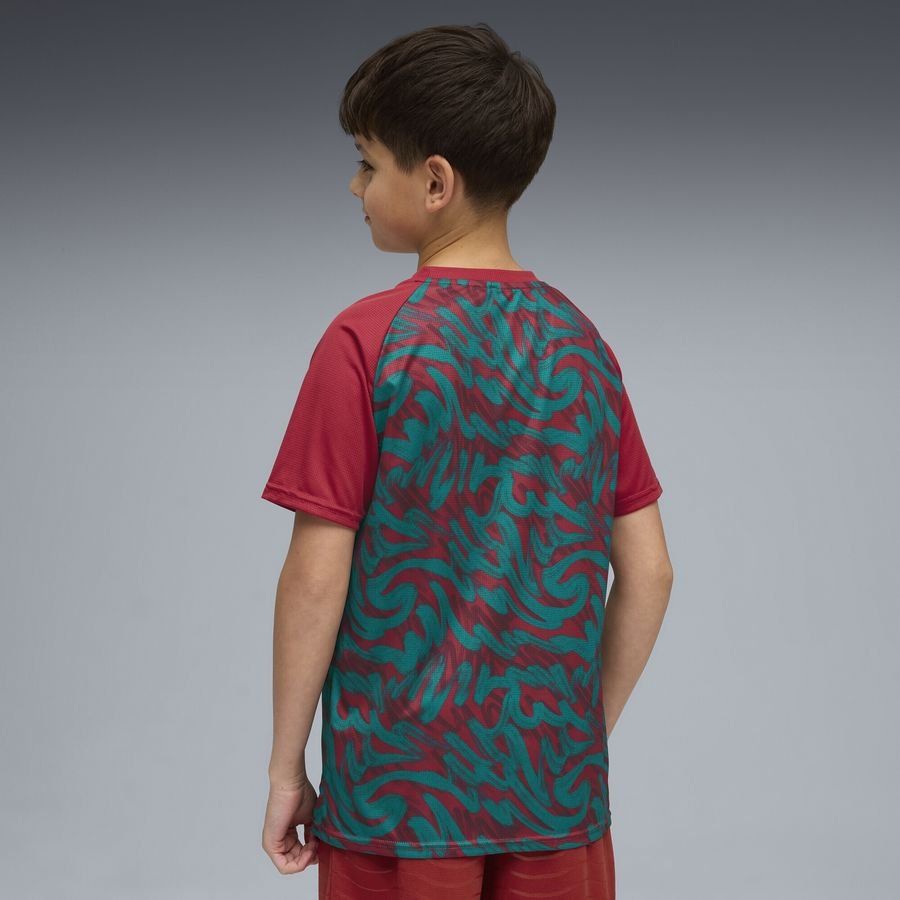 2026 Portugal Pre Match World Cup Club Red/Green Lagoon Training Kids Uniform T