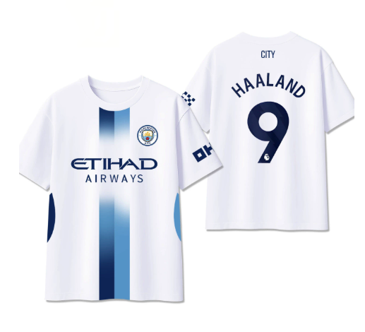 26/27 Manchester City All Black Founding Tribute Away Erling Haaland #9 Streetwear Premier League Jersey