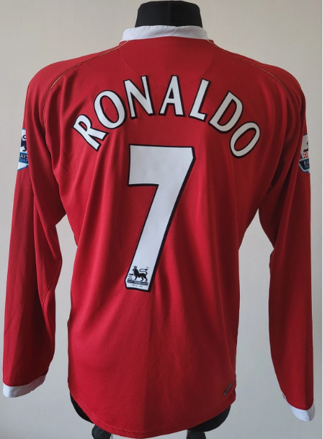 Manchester United 2006-07 Home Kit – Long Sleeve Printed #7 Ronaldo