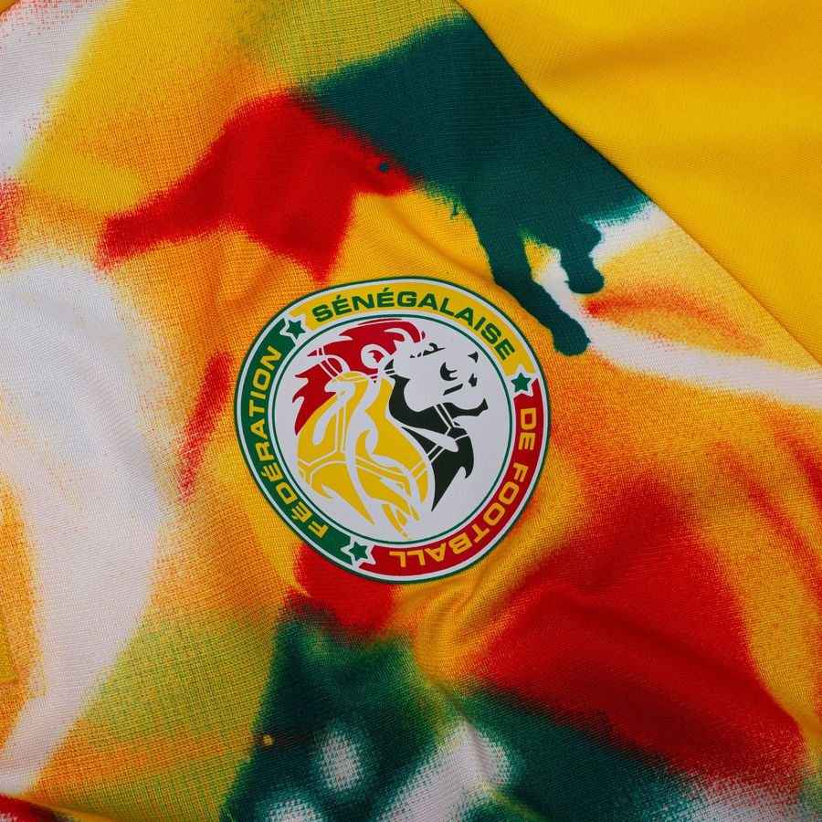 2026 Senegal Pre Match Zip World Cup Yellow/Green/Multicolor Training Jersey 1/4