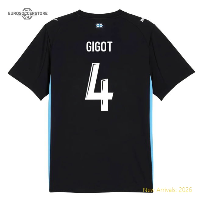 2025-2026 Marseille Away Shirt (Kids) (Gigot 4)-BuySoccerJersey Hub