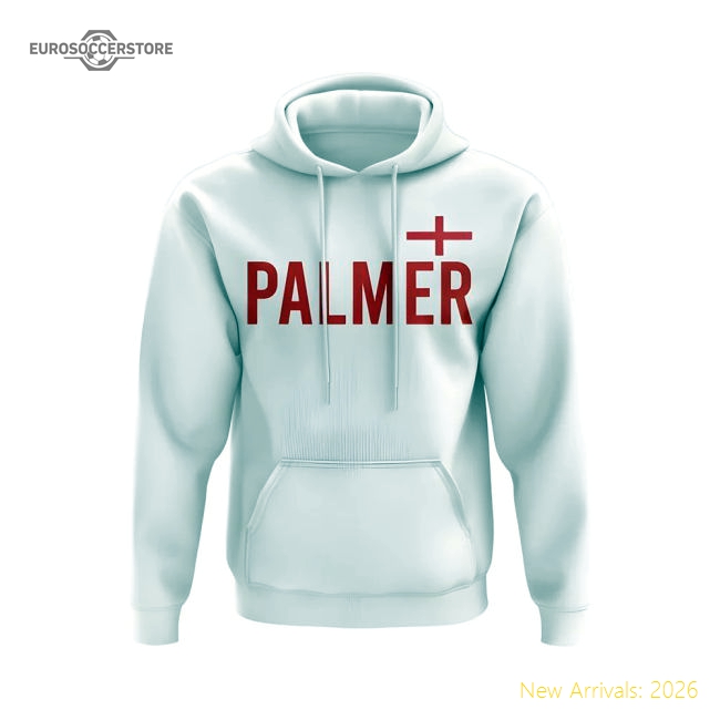 Cole Palmer England Name Hoody (White)-Football Jersey Hub