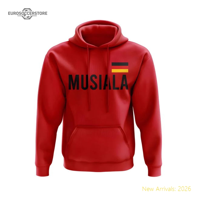 Jamal Musiala Germany Name Hoody (Red)-Football Jersey Hub