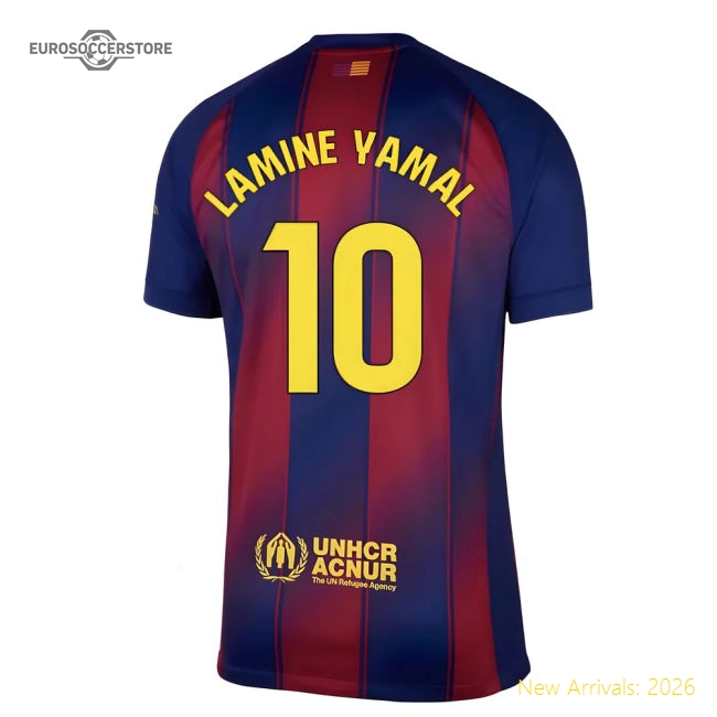2025-2026 Barcelona Home Shirt (Lamine Yamal 10)-BuySoccerJersey Hub