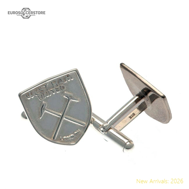 West Ham United FC Sterling Silver Crest Cufflinks-ly44
