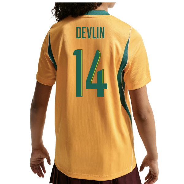 [BSJ] 2026 2027 Australia Shirt Home Uniform (Kids) (Devlin 14) Jersey