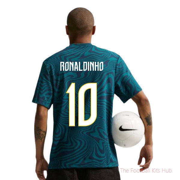 2026/27 Brazil Primary Dri-Fit Shirt (Geode Teal) (Ronaldinho 10)