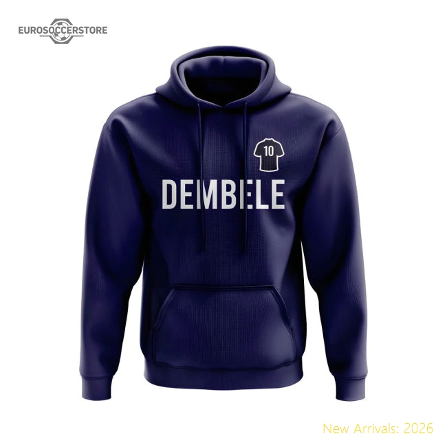 Ousmane Dembele PSG Number Hoody (Navy)-Football Jersey Hub