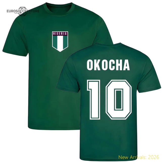 Okocha Nigeria Training Jersey (Green)-ly44